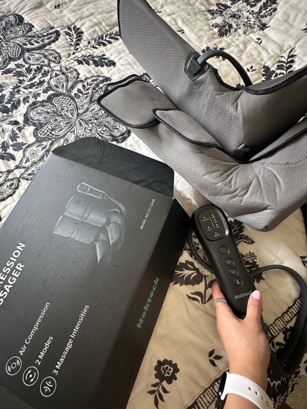 Nekteck Grey Air Compression Neck & Shoulder Massager